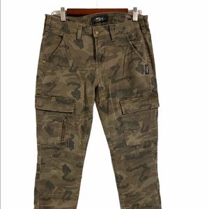 Silver cargo skinny jeans